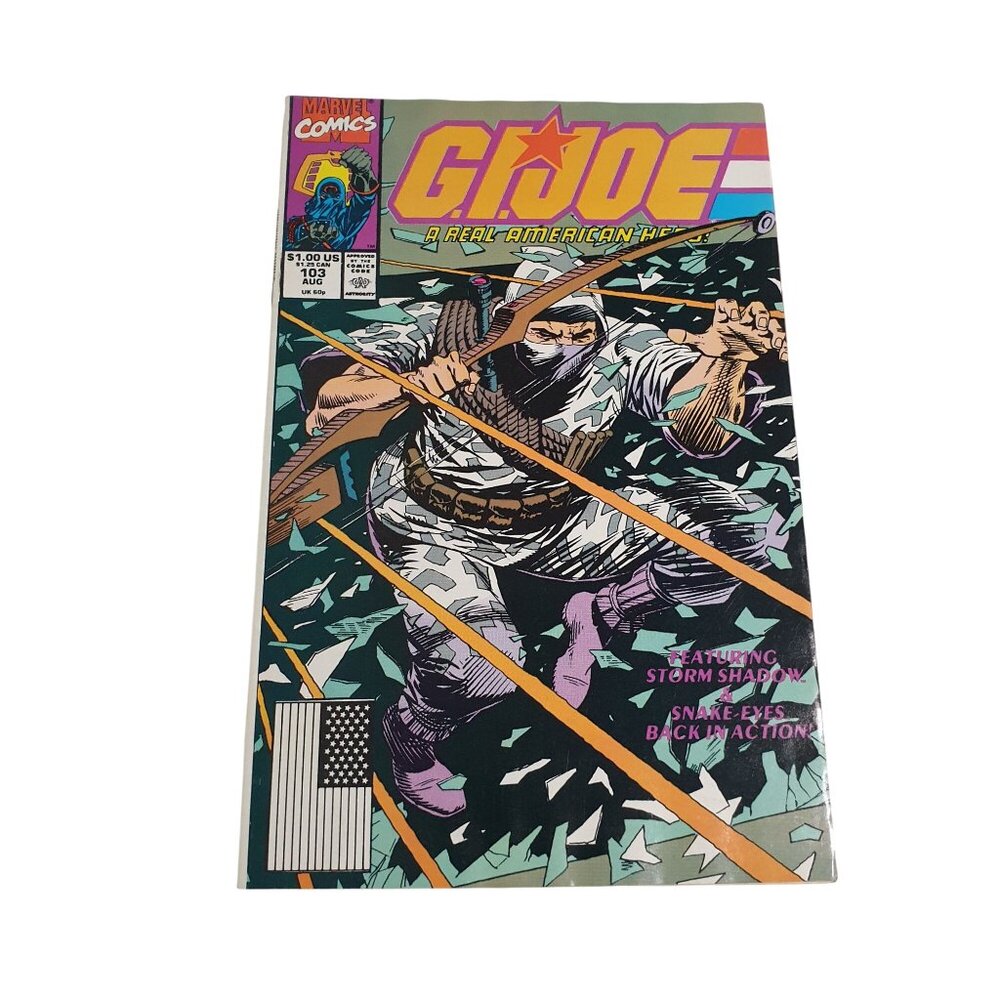 G I Joe Marvel Comics 103 Bagged Boarded Featuring Storm Shadow Snake Eyes Gift